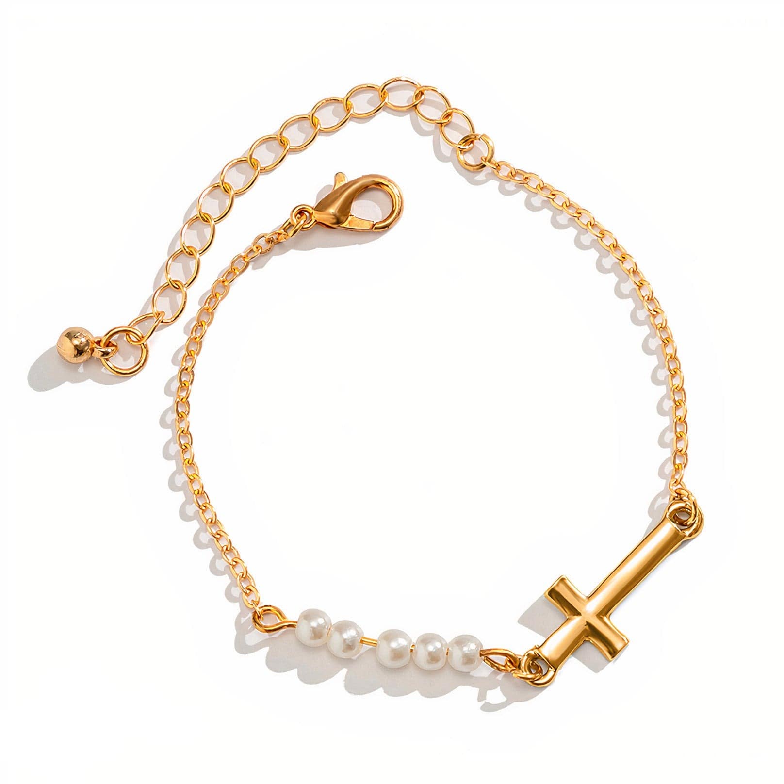 Bracelet taille enfant au message chrétien  Life et perles rose fushia -  Bracelet religieux