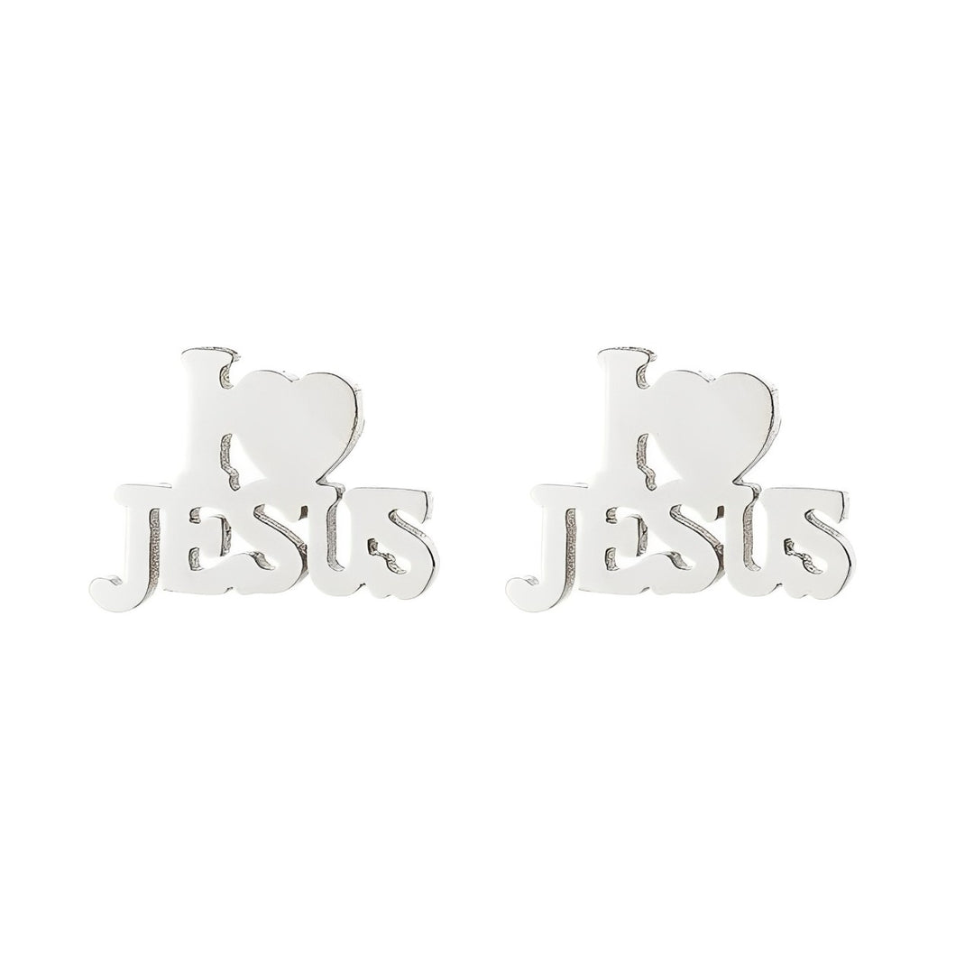 boucles oreilles chrétiennes i love jésus