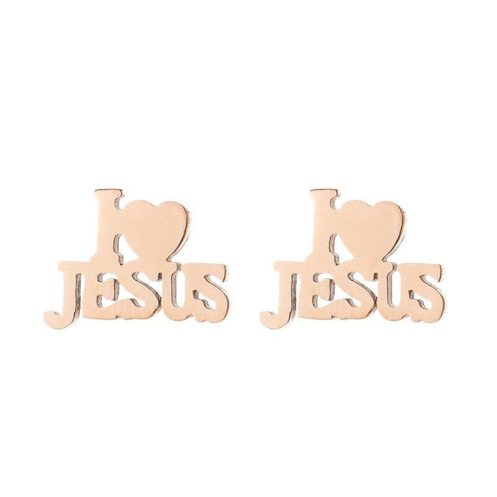 boucles oreilles chrétiennes i love jésus