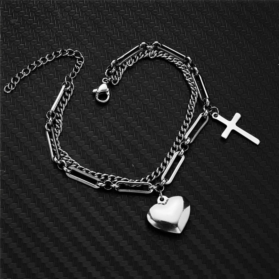 Bracelet Croix Cœur