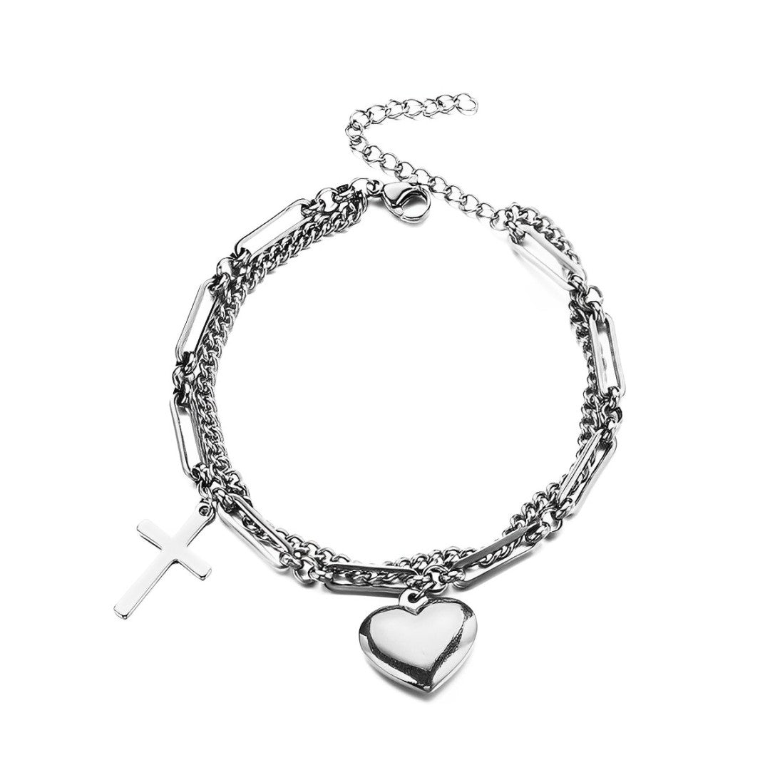 Bracelet Croix Cœur