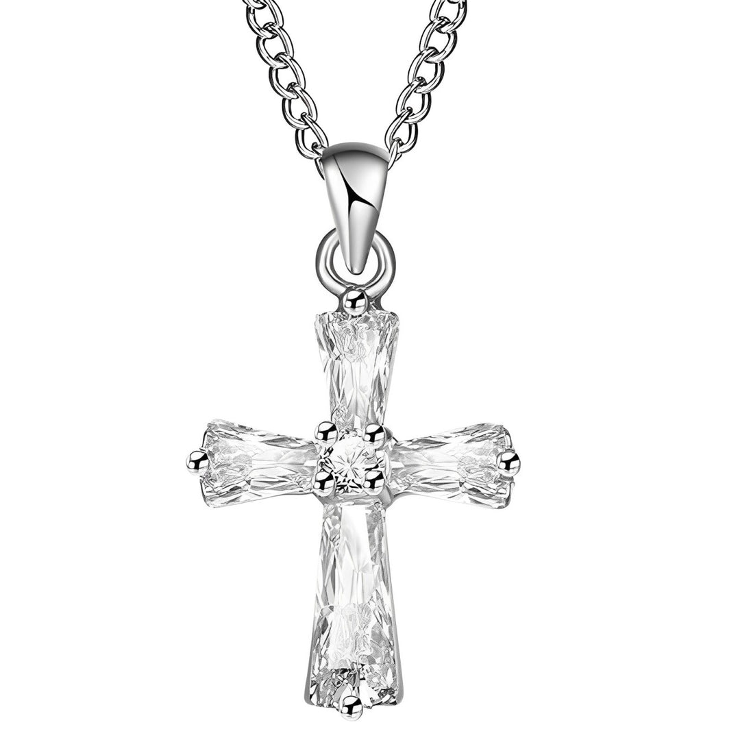 collier chrétien croix de cristal