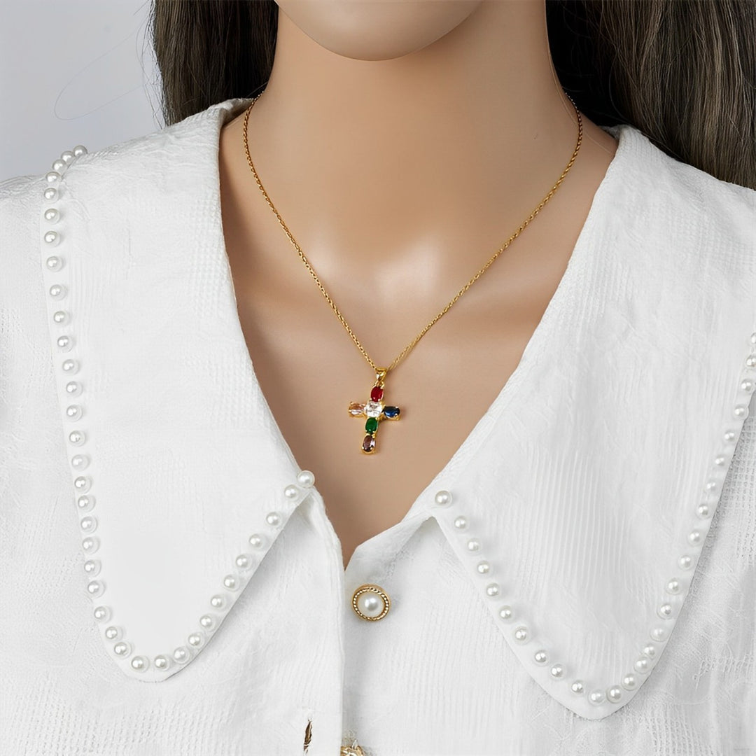 Collier Croix Anne