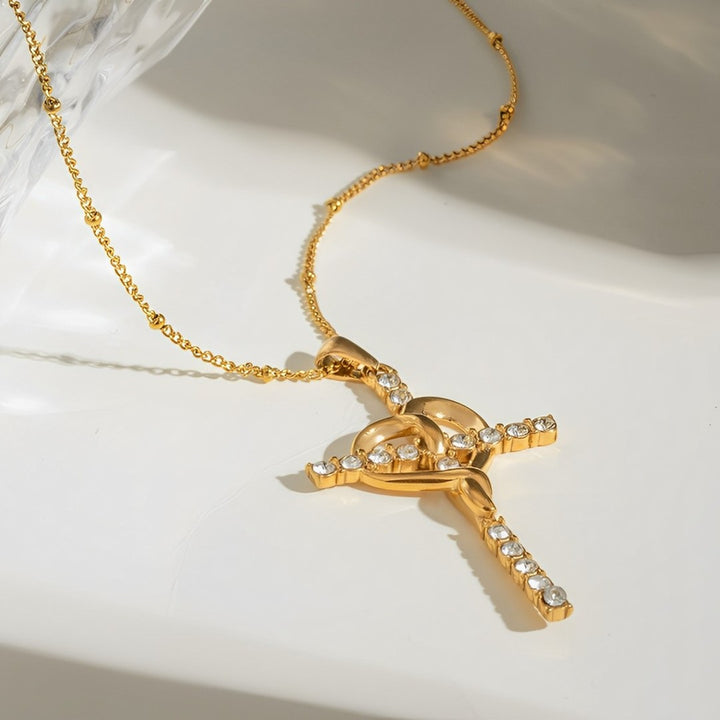 Collier Croix Cœur d'Amour