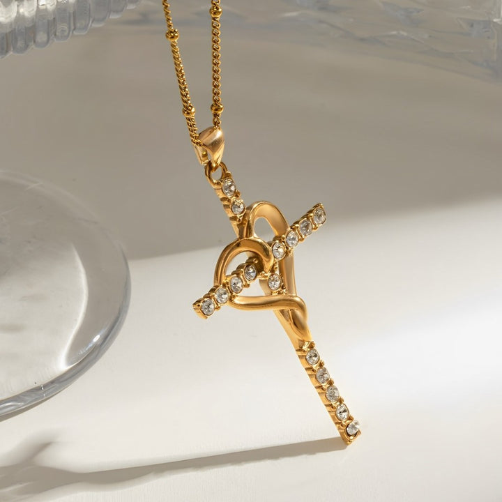 Collier Croix Cœur d'Amour