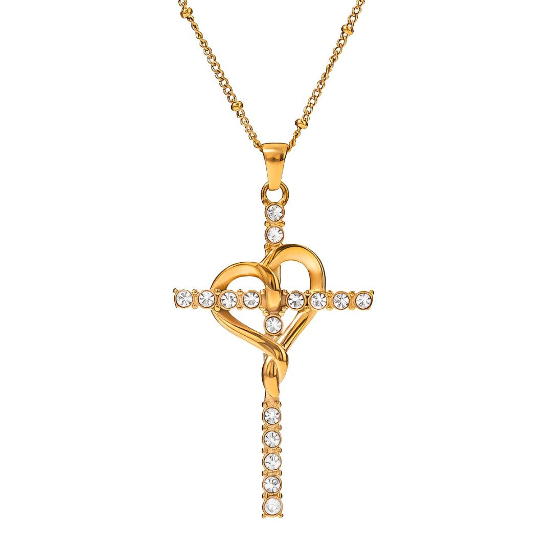 Collier Croix Cœur d'Amour