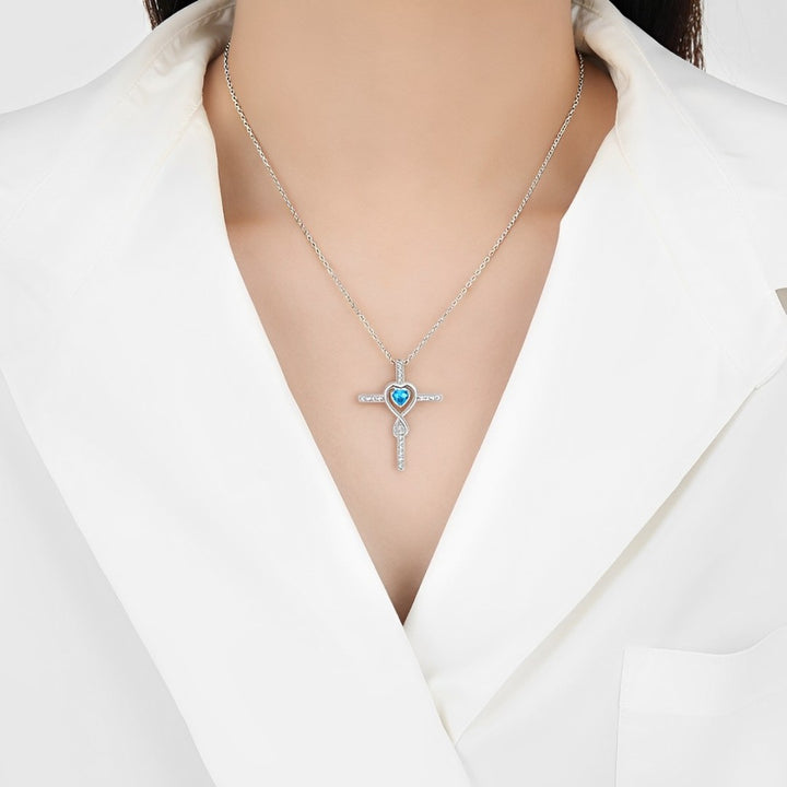 Collier Croix Coeur De Joie