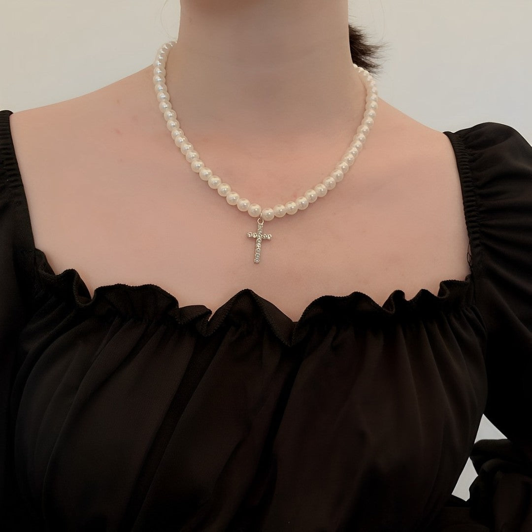 collier chrétien en perle