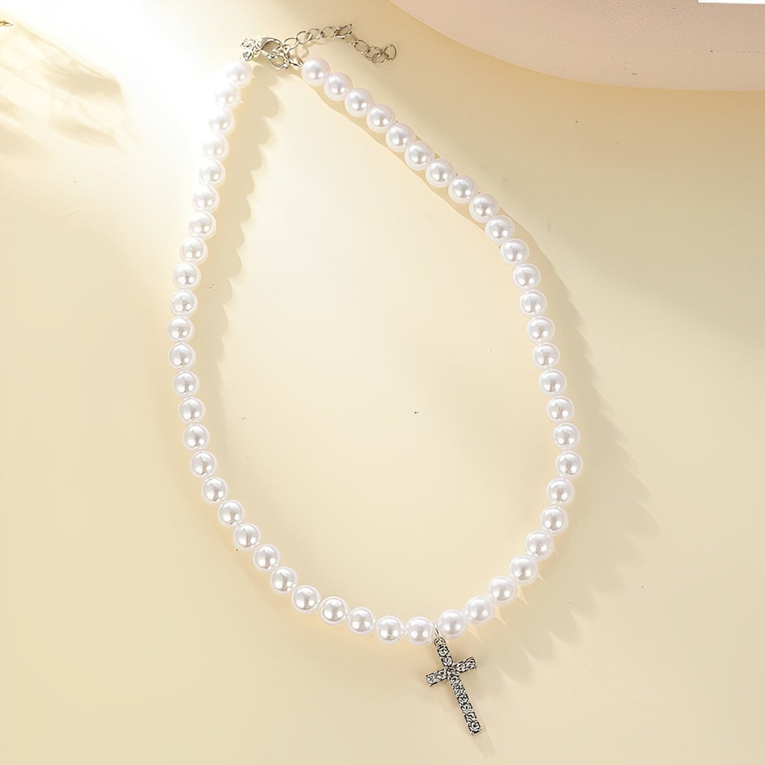 collier chrétien en perle