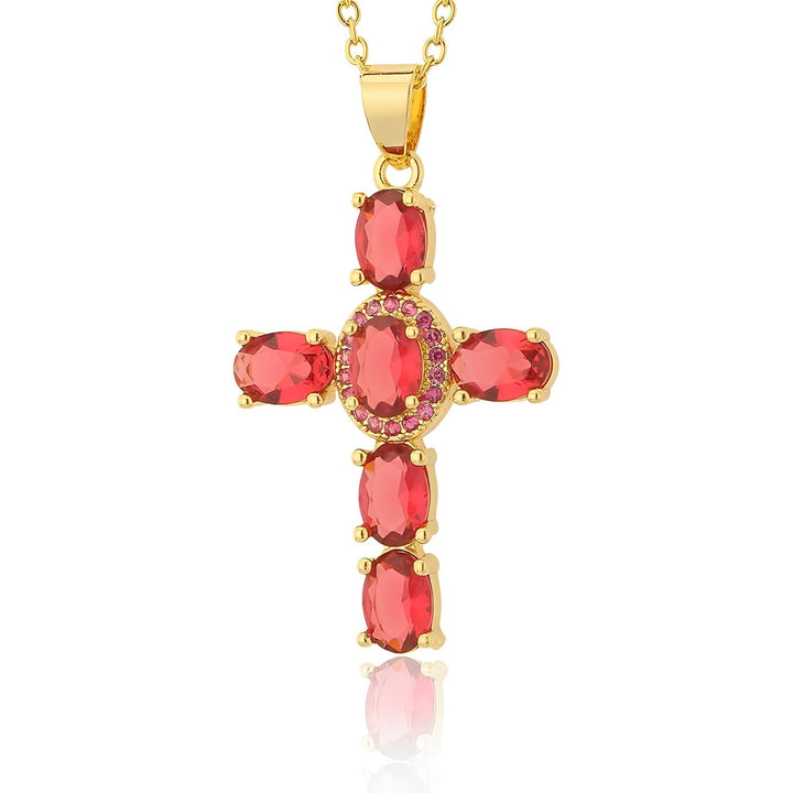 Collier Croix Rouge Sang