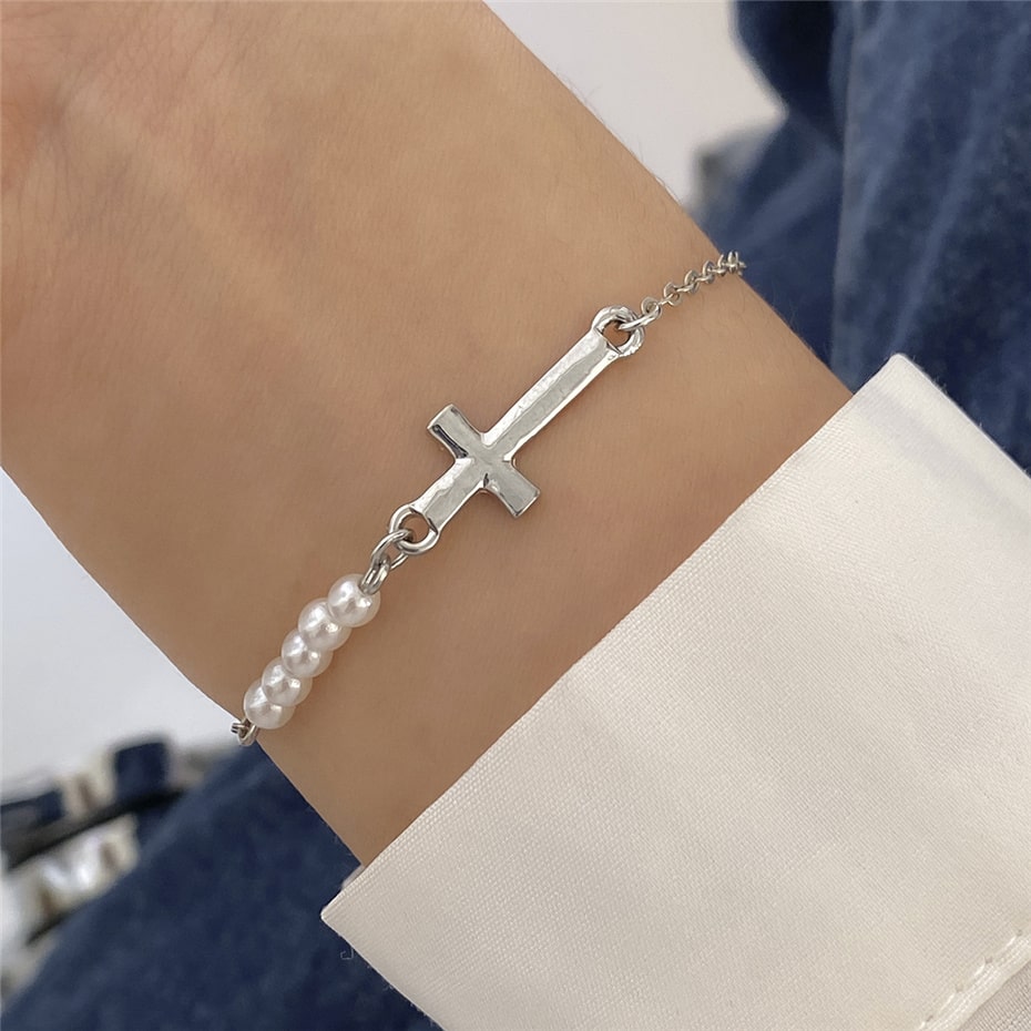 bracelet chrétien en perle