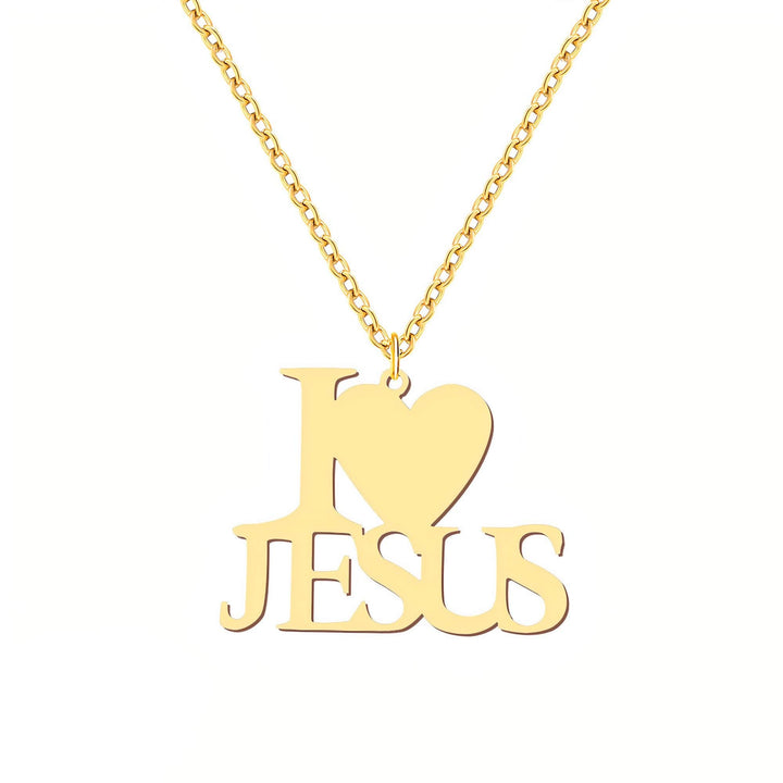 collier chrétien i love Jésus